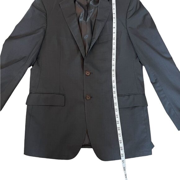 MENS DKNY 100% Wool 2 Button Dark Grey Dressy Blazer 40R - Picture 6 of 9